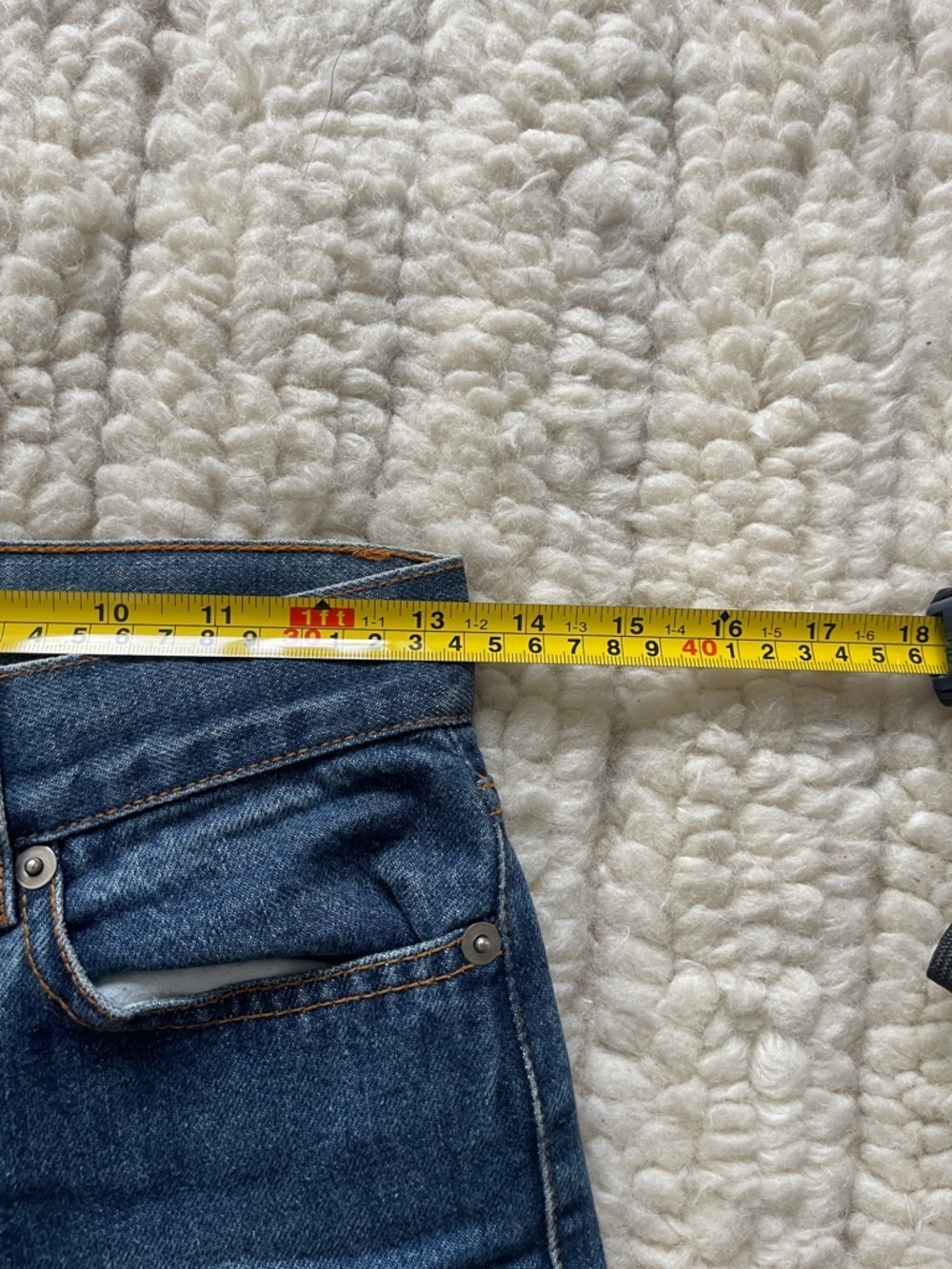 Comptoir des Cotonniers Straight Leg Jeans Medium Wash 100% Cotton Size 38 - Picture 7 of 10